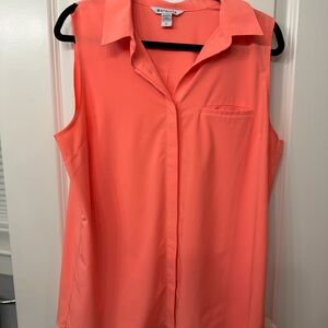 Athleta Vibrant Coral Sleeveless Blouse